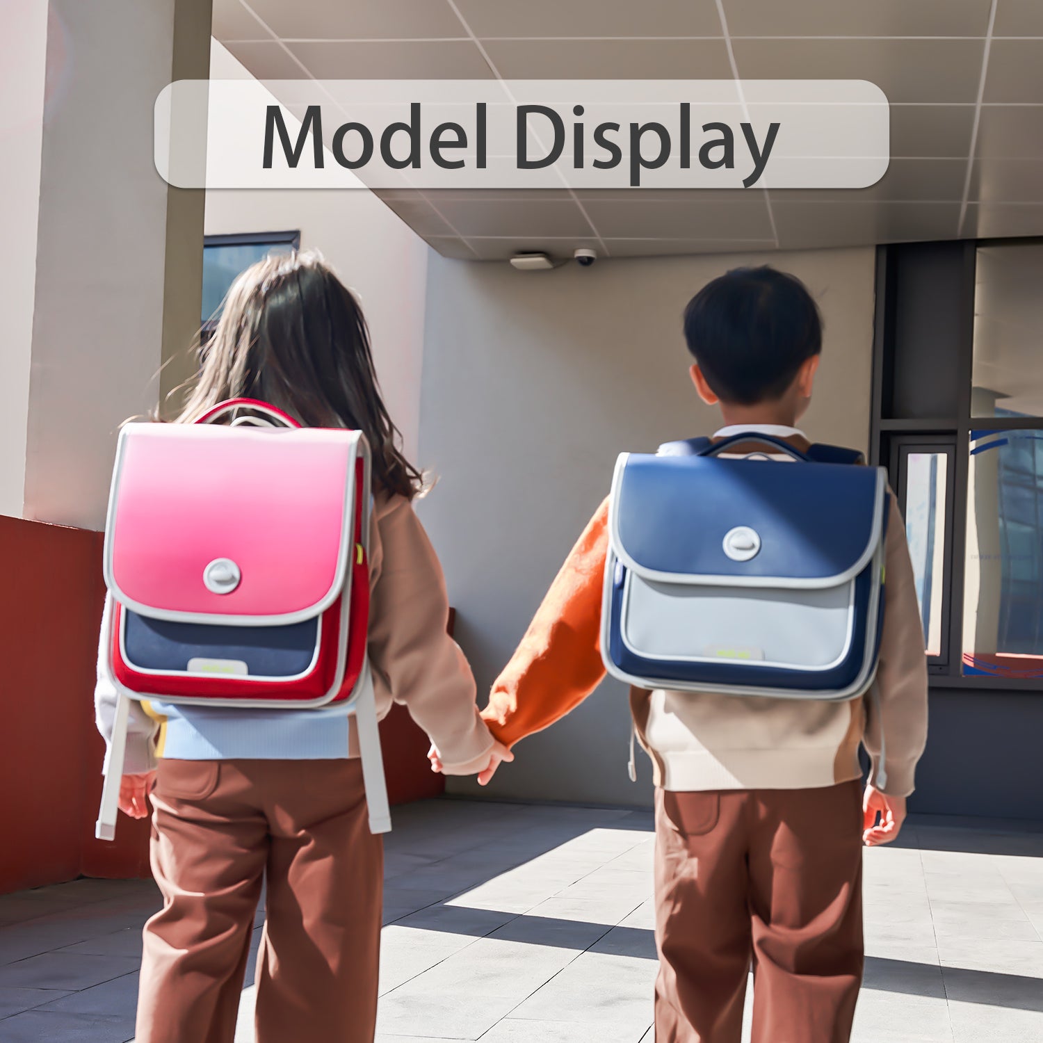 NOHOO Ergonomic Spine Protection Horizontal School Backpack for 0 - 5 Grade Primary Students - Blue