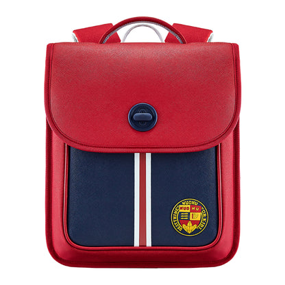 NOHOO Preppy Spine Protection School Backpack for 0 - 5 Grade Primary Students - Red