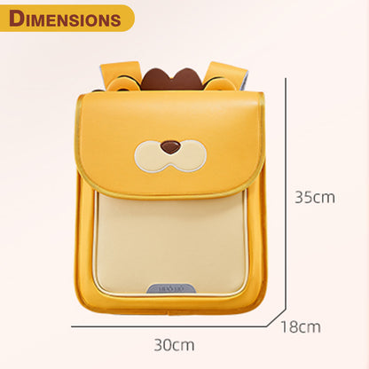 NOHOO Spine Protection School Backpack for 0 - 5 Grade Primary Students - Lion Yellow