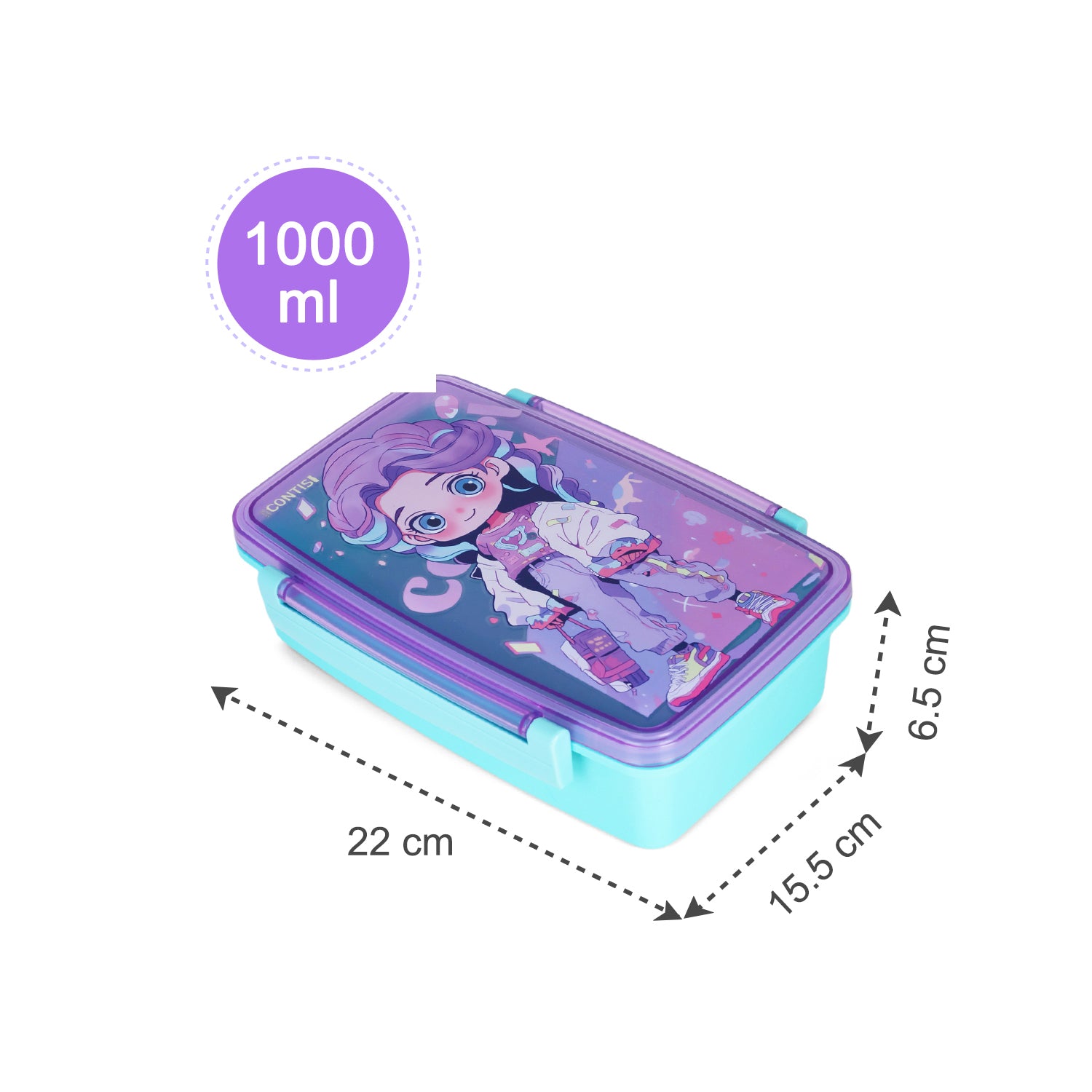 NOVA KIDS Bento Lunch Box with Spoon & Fork - Cite Girl Pink