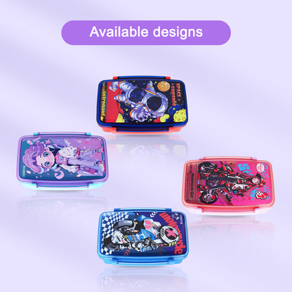 NOVA KIDS Bento Lunch Box with Spoon & Fork - Cite Girl Pink