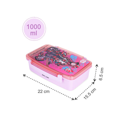 NOVA KIDS Bento Lunch Box with Spoon & Fork - Motorbike Pink