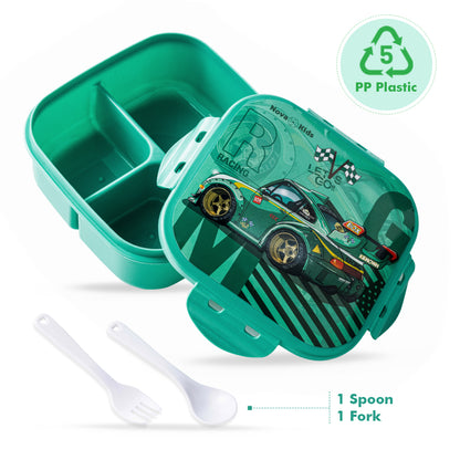 NOVA KIDS Lunch Box and Water Bottle With Lunch Bag - Racing Green