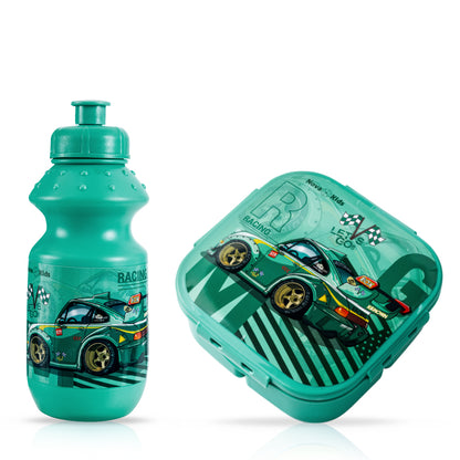 NOVA KIDS Lunch Box and Water Bottle With Lunch Bag - Racing Green