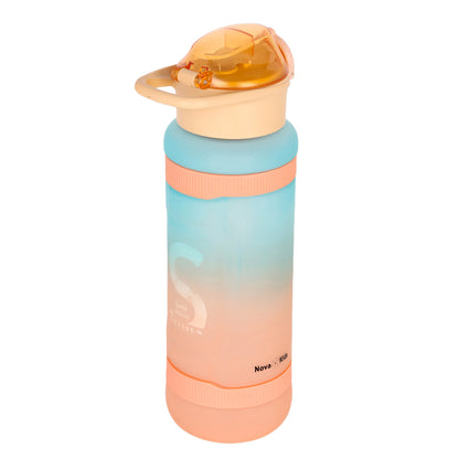 NOVA KIDS Water Bottle 1000ml with Straw- Orange