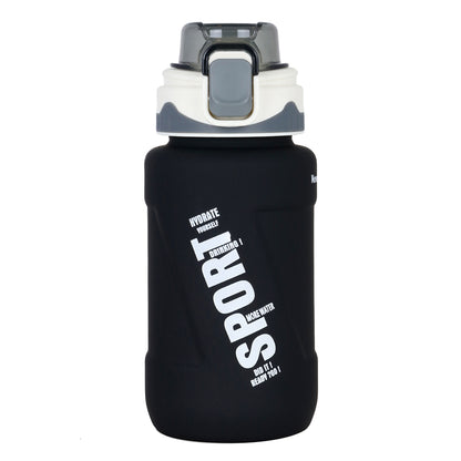 NOVA KIDS Water Bottle 550ml with Straw - Black