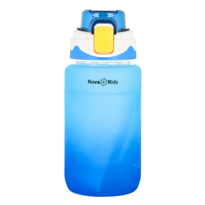 NOVA KIDS Water Bottle 550ml with Straw - Blue