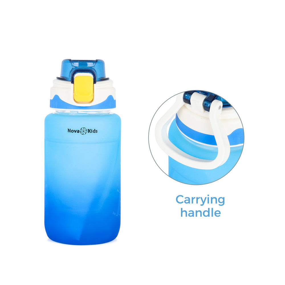 NOVA KIDS Water Bottle 550ml with Straw - Blue