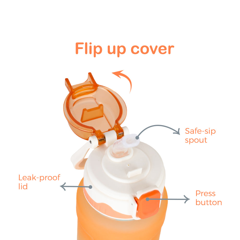 NOVA KIDS Water Bottle 550ml with Straw - Orange
