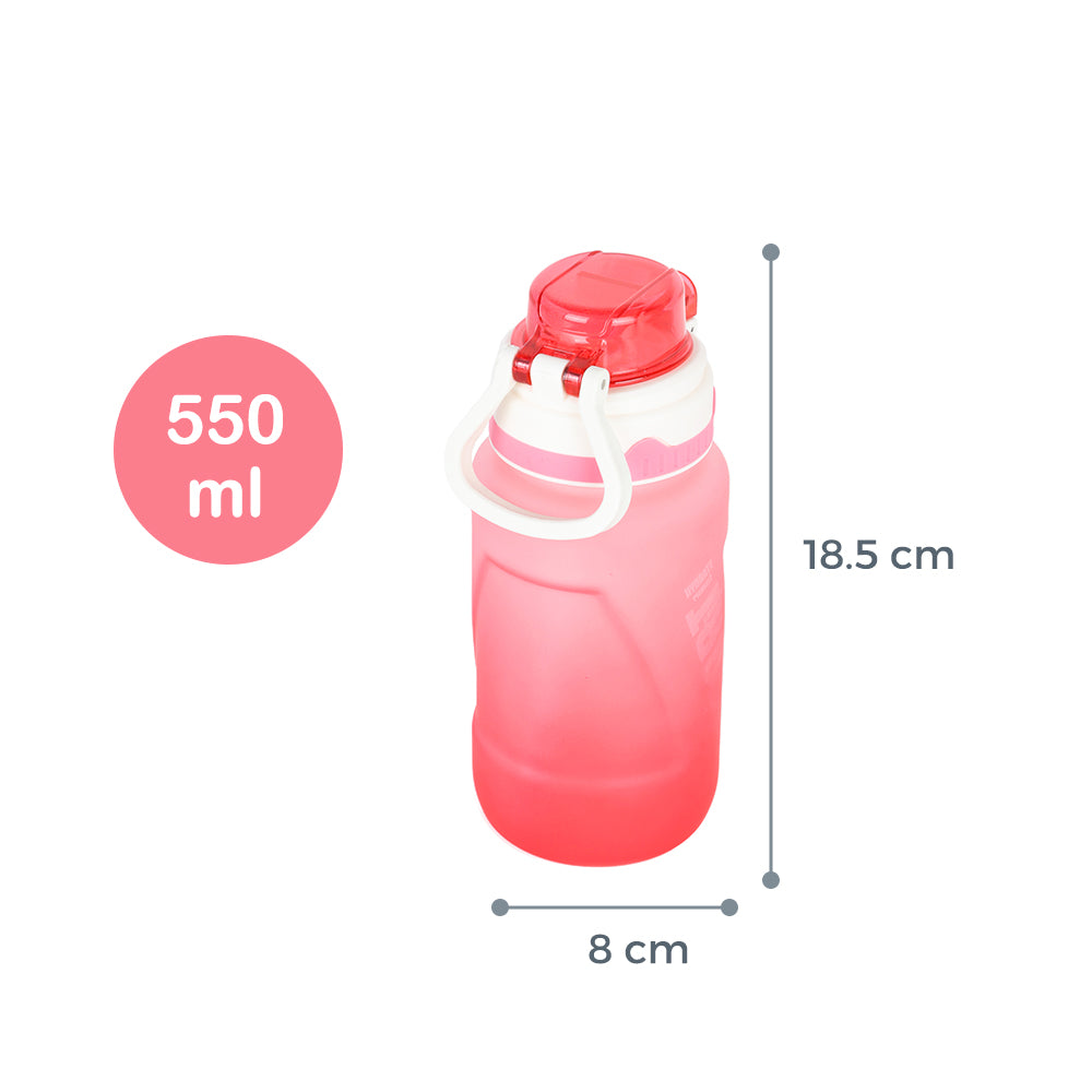 NOVA KIDS Water Bottle 550ml with Straw - Pink