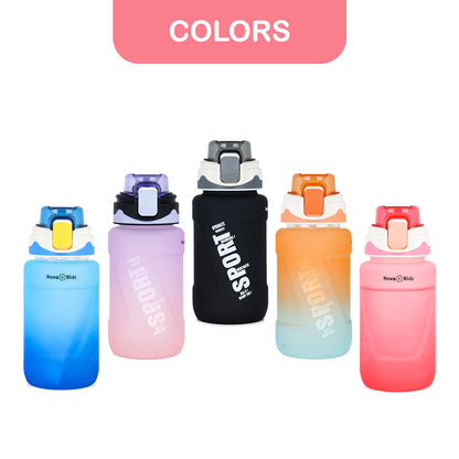 NOVA KIDS Water Bottle 550ml with Straw - Pink