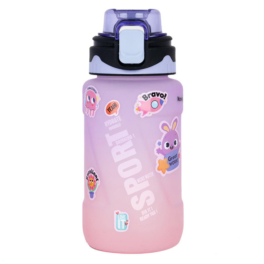 NOVA KIDS Water Bottle 550ml with Straw - Purple