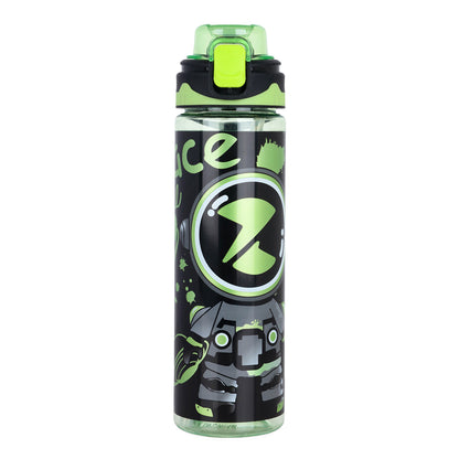 NOVA KIDS Water Bottle 700ml with Straw- Black