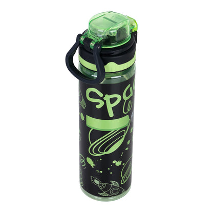 NOVA KIDS Water Bottle 700ml with Straw- Black