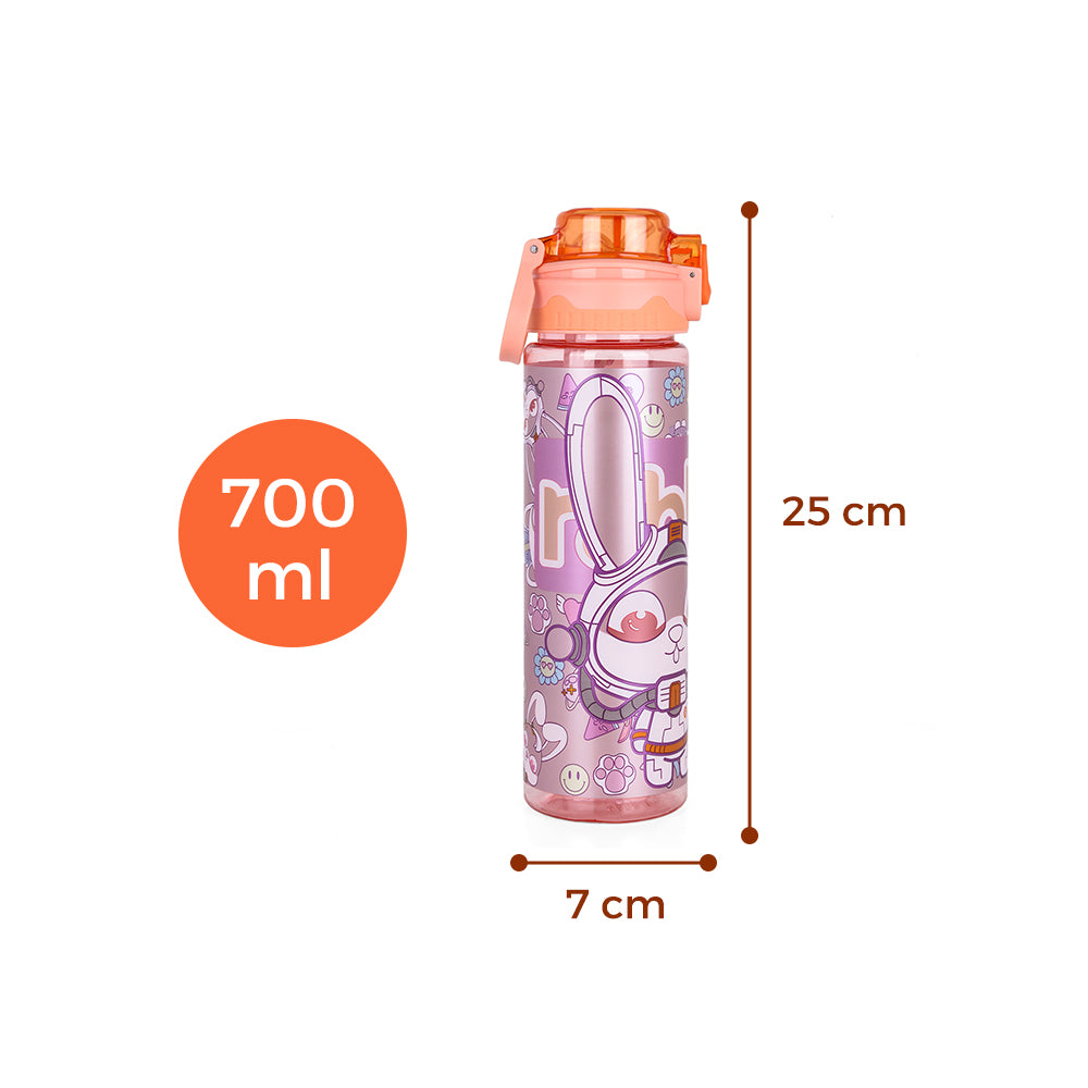 NOVA KIDS Water Bottle 700ml with Straw- Orange