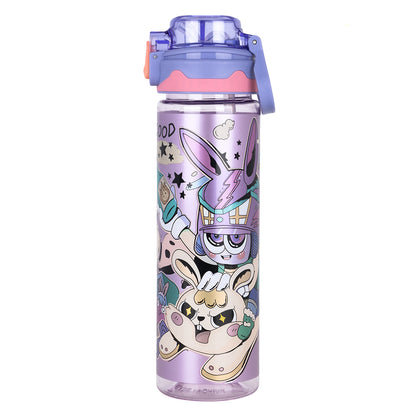 NOVA KIDS Water Bottle 700ml with Straw- Purple