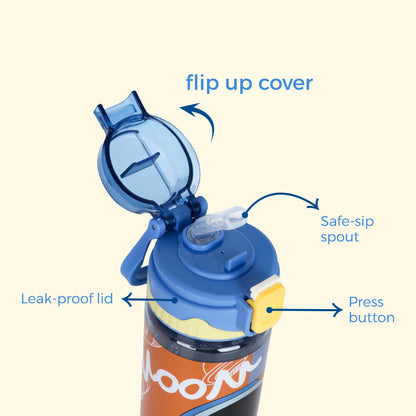 NOVA KIDS Water Bottle 700ml with Straw- Yellow