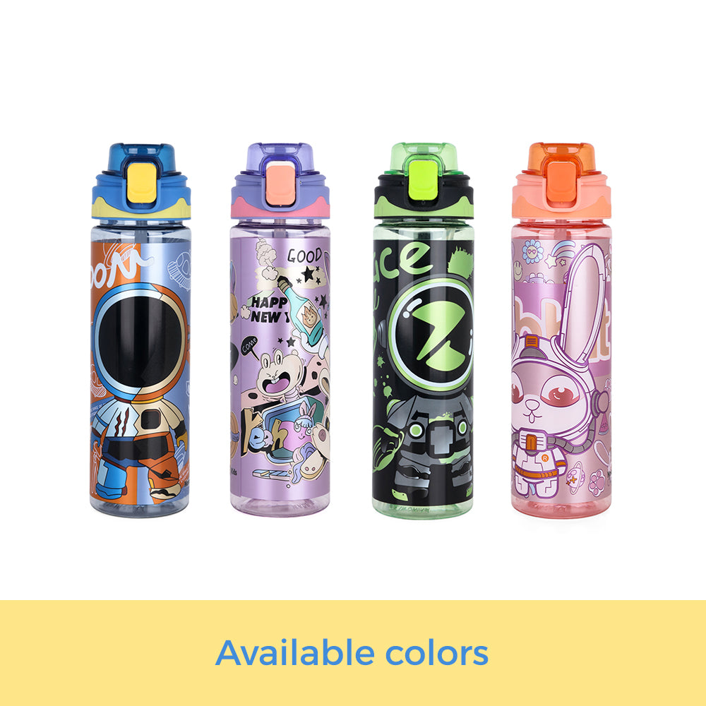 NOVA KIDS Water Bottle 700ml with Straw- Yellow