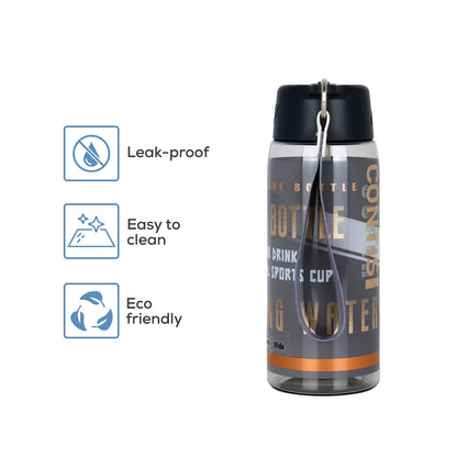 NOVA KIDS Water Bottle 750ml with Grab String - Black