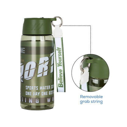 NOVA KIDS Water Bottle 750ml with Grab String - Green