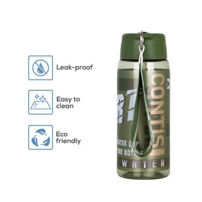 NOVA KIDS Water Bottle 750ml with Grab String - Green