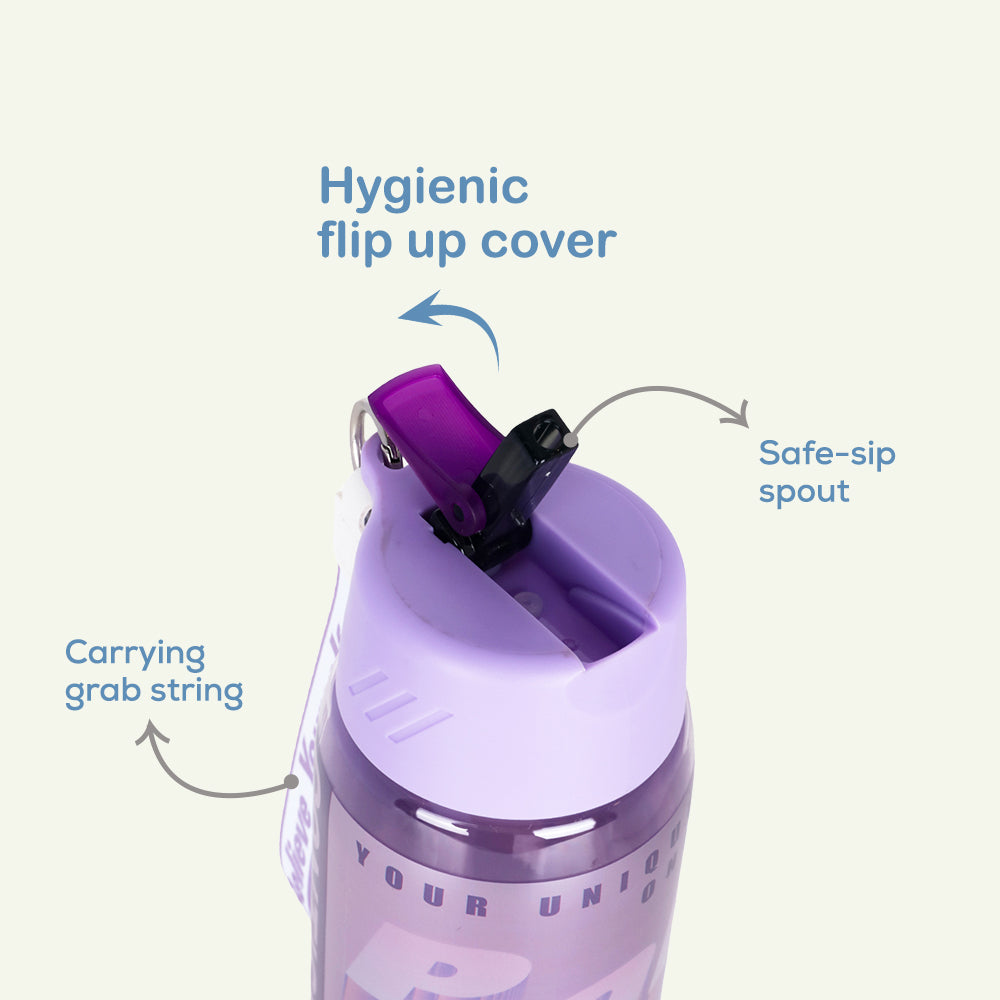 NOVA KIDS Water Bottle 750ml with Grab String - Purple