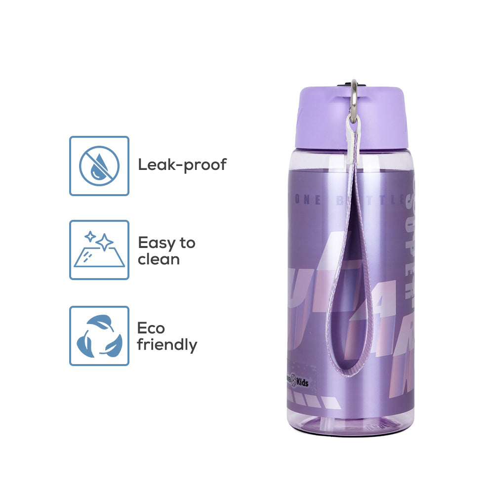 NOVA KIDS Water Bottle 750ml with Grab String - Purple