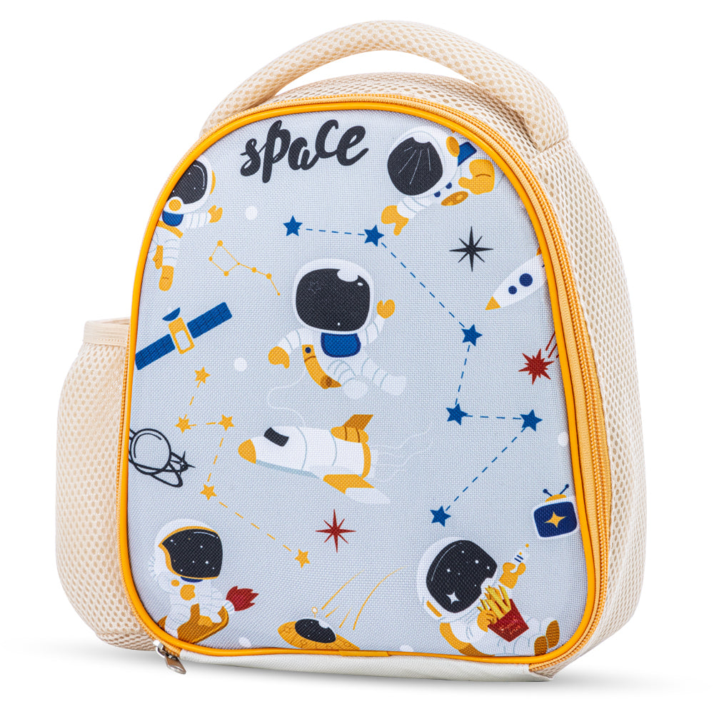 NOVA KIDS Lunch Bag Combo w/Lunch Box and Water Bottle - Astronauts Yellow