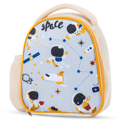 NOVA KIDS Lunch Bag Combo w/Lunch Box and Water Bottle - Astronauts Yellow