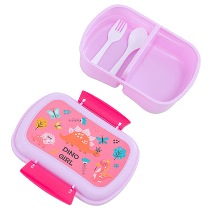 NOVA KIDS Lunch Bag Combo w/Lunch Box and Water Bottle - Dinosaurs Pink