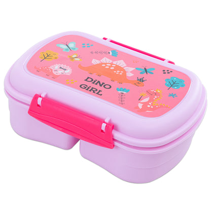 NOVA KIDS Lunch Bag Combo w/Lunch Box and Water Bottle - Dinosaurs Pink