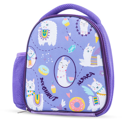 NOVA KIDS Lunch Bag Combo w/Lunch Box and Water Bottle - Lama Purple