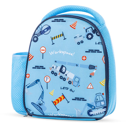 NOVA KIDS Lunch Bag Combo w/Lunch Box and Water Bottle - Workspace Blue