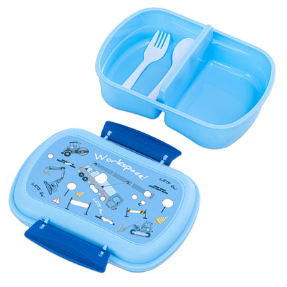 NOVA KIDS Lunch Bag Combo w/Lunch Box and Water Bottle - Workspace Blue