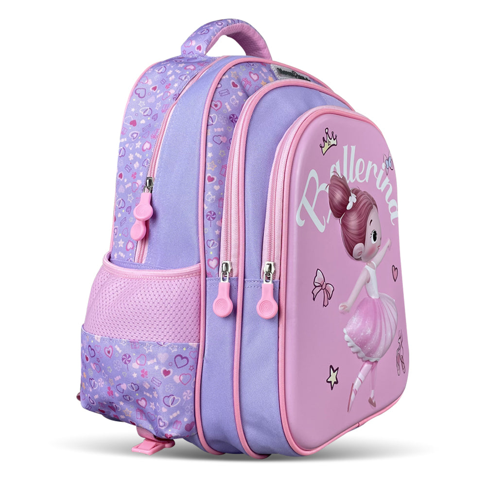 NOVA KIDS 3D School Bag - Ballerina Pink, 16.5 inch