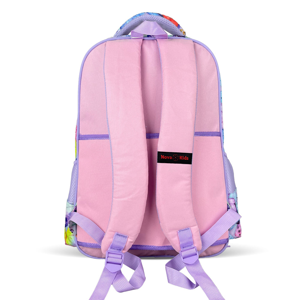 NOVA KIDS School Bag - Butterfly Purple, 17.5 inch