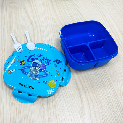 NOVA KIDS Square 1000ml Bento Lunch Box - Astronaut Blue
