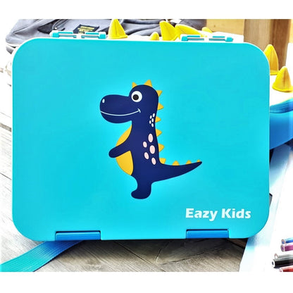 NOHOO Dinosaur Tote Bag and Bento Lunch Box - Blue