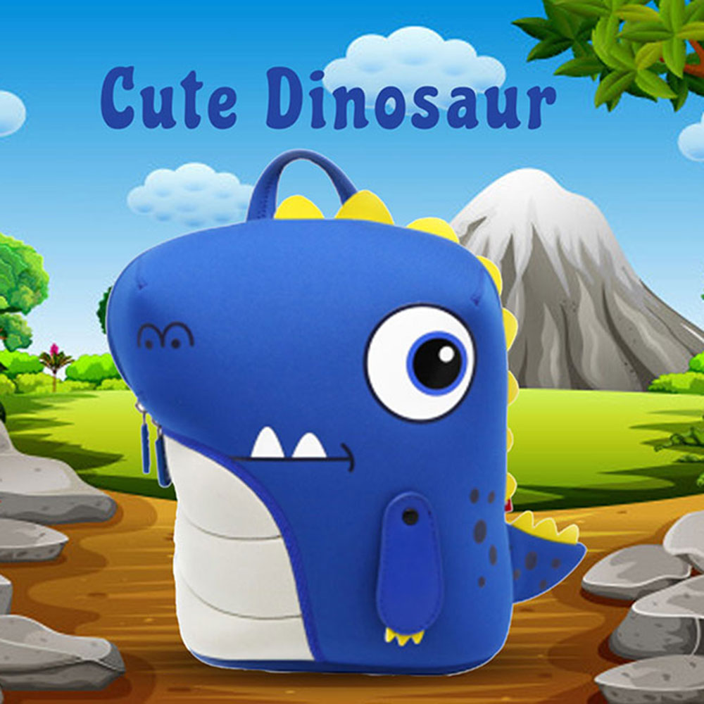 NOHOO Jungle 3D Backpack - Dinosaur Blue