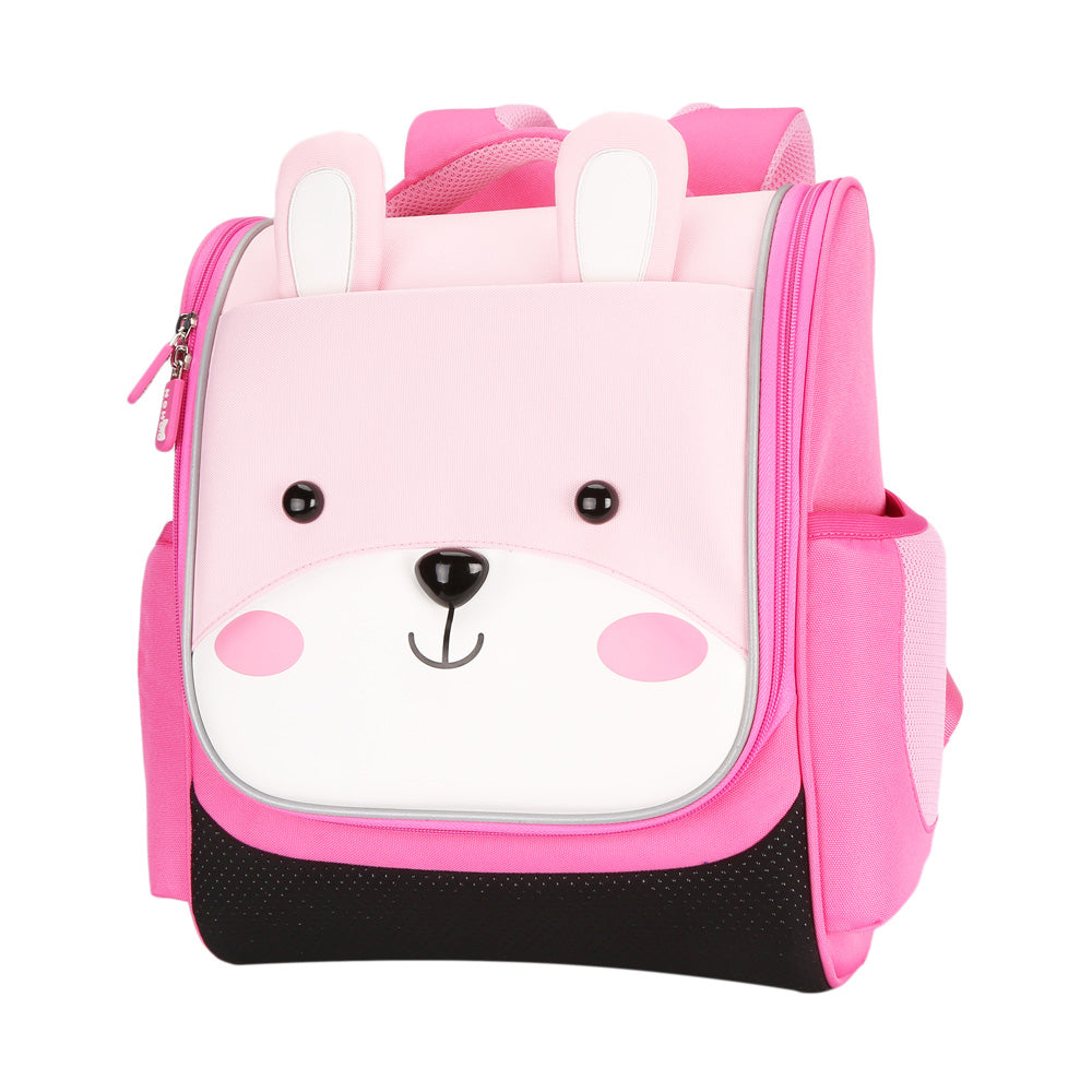 NOHOO Jungle Kids School Bag - Sapiential Bear Pink