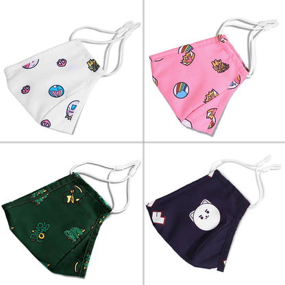 NOHOO Kids Re - usable Face Mask - Dinosaur - Green