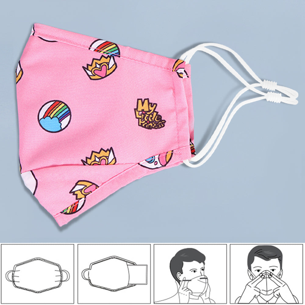 NOHOO Kids Re - usable Face Mask - Unicorn - Pink