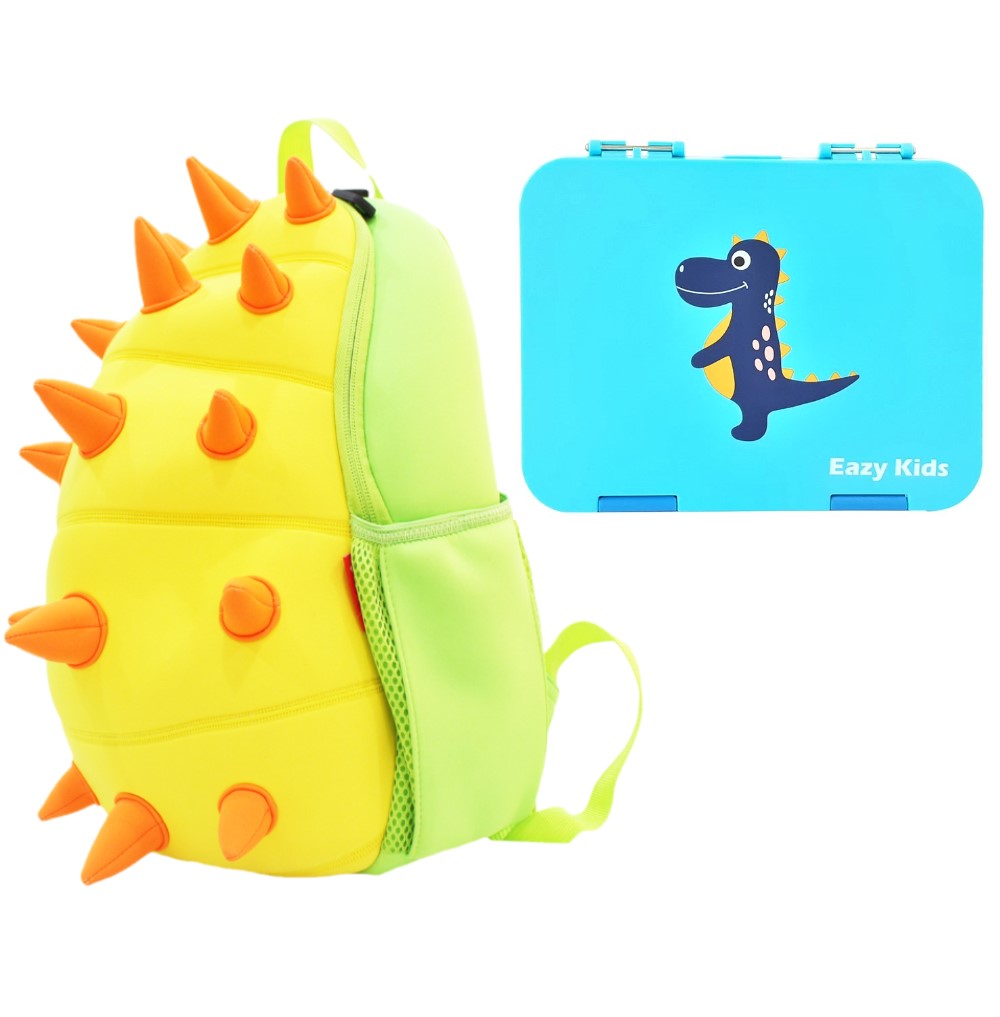 NOHOO Spiky Dinosaur School Set - Yellow