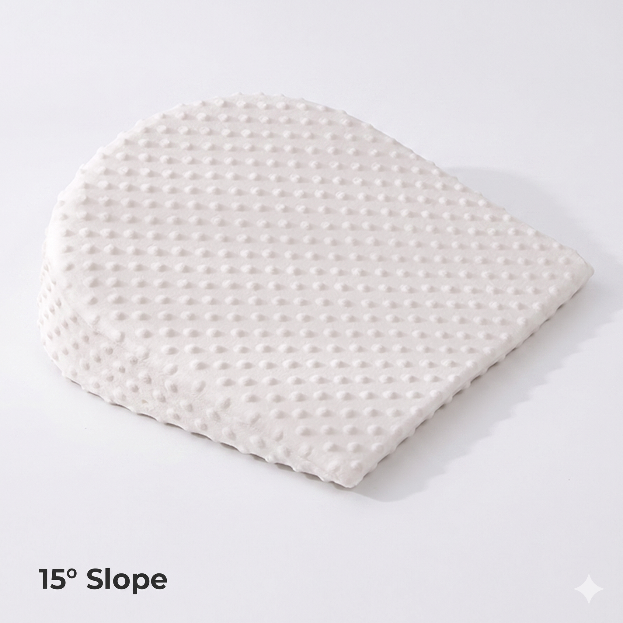 SUNVENO 15° Slope Baby Pillow with Removable Cover - White