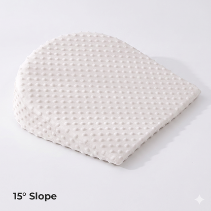 SUNVENO 15° Slope Baby Pillow with Removable Cover - White