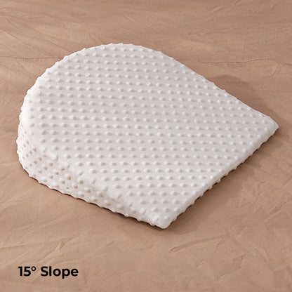 SUNVENO 15° Slope Baby Pillow with Removable Cover - White