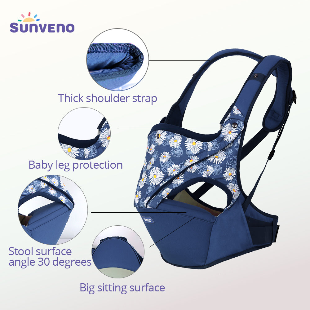 حاملة الأطفال سنفينو - زهرة - زرقاء