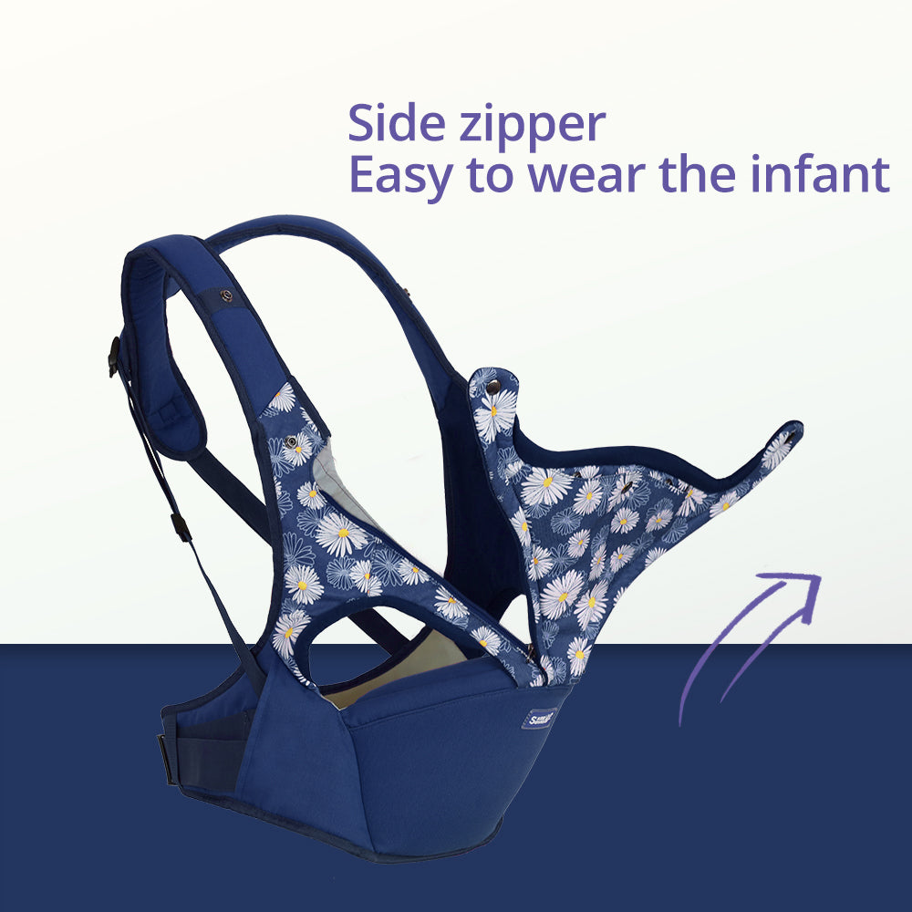 حاملة الأطفال سنفينو - زهرة - زرقاء