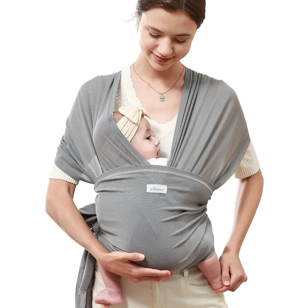 Sunveno Adjustable Baby Wrap Carrier Sling - Grey