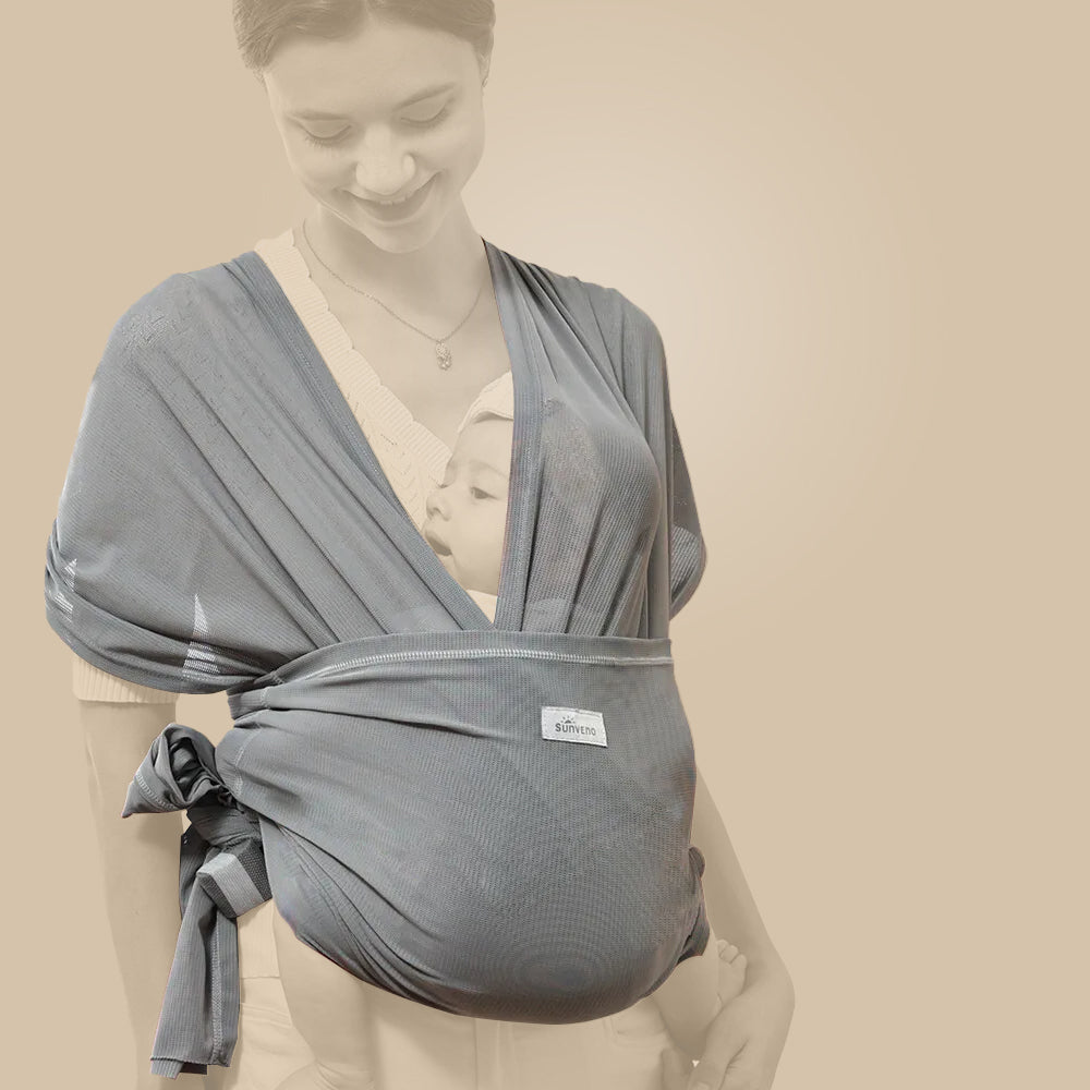 Sunveno Adjustable Baby Wrap Carrier Sling - Grey